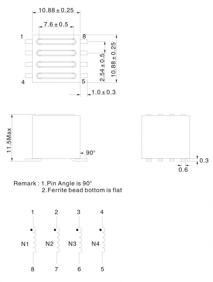 Through Hole Axial Ferrite Bead , EMI Suppression Beads High Current